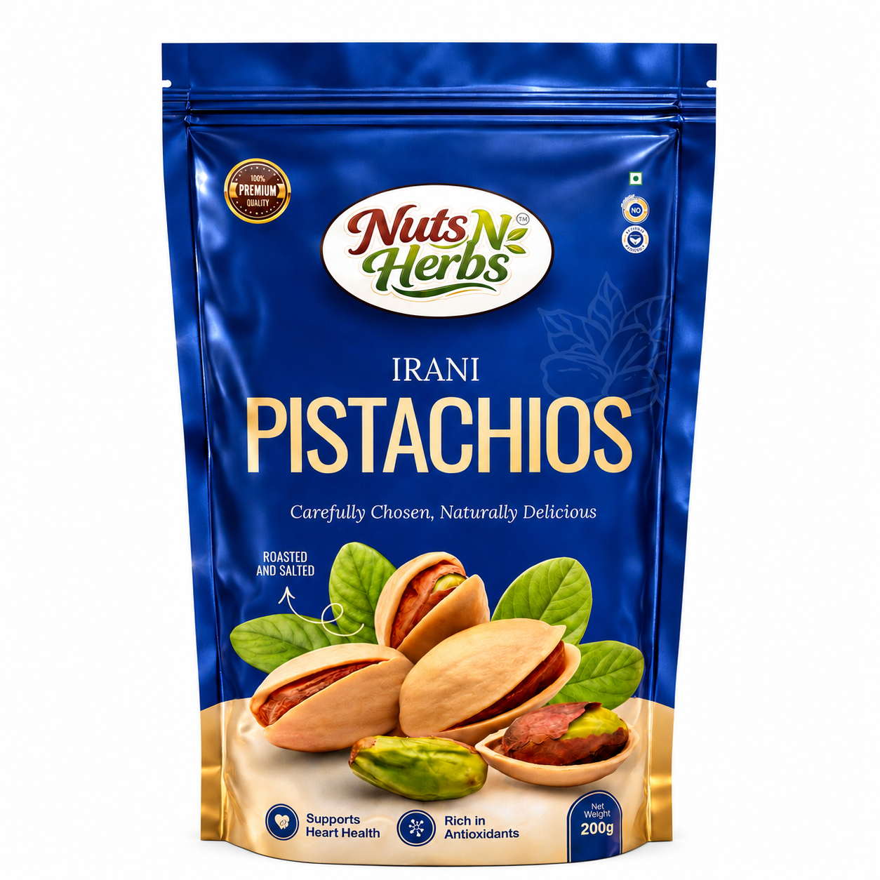 Roasted & Salted Pistachios 250g | Premium Shelled Pista