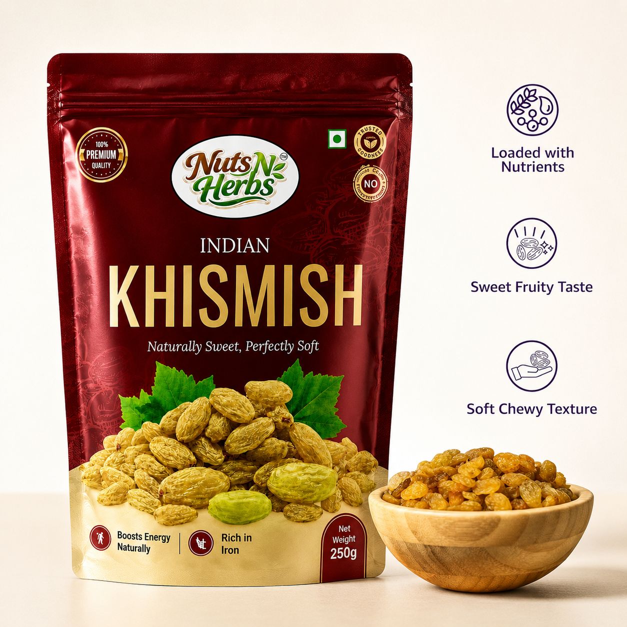 Golden Raisins 250g | Seedless Kishmish
