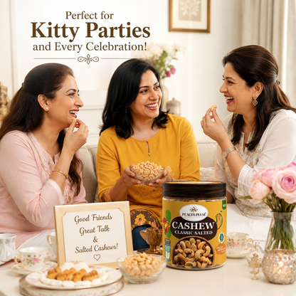 Salted Roasted Cashews 200g | Premium Kaju, Crunchy Protein-Rich Snack