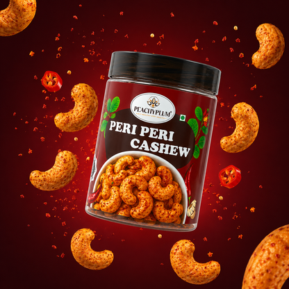 Peri Peri Cashews 200g | Spicy Roasted Kaju, Protein Rich Snack
