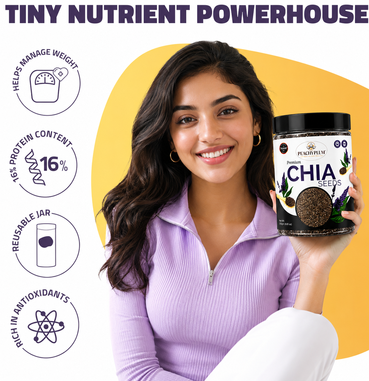 Chia Seeds 250g | Raw Superfood Seeds, Calcium & Protein Rich