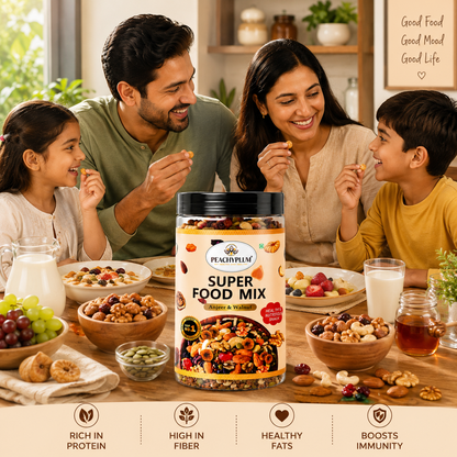 Super Food Mix 500g | Anjeer, Walnut, Almonds, Cashews & Seeds Jar