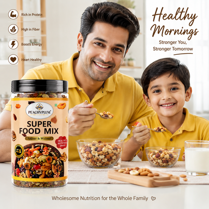 Super Food Mix 500g | Anjeer, Walnut, Almonds, Cashews & Seeds Jar