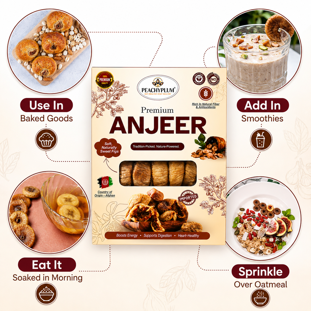 Afghani Anjeer 250g | Premium Dried Figs, Rich in Dietary Fibre