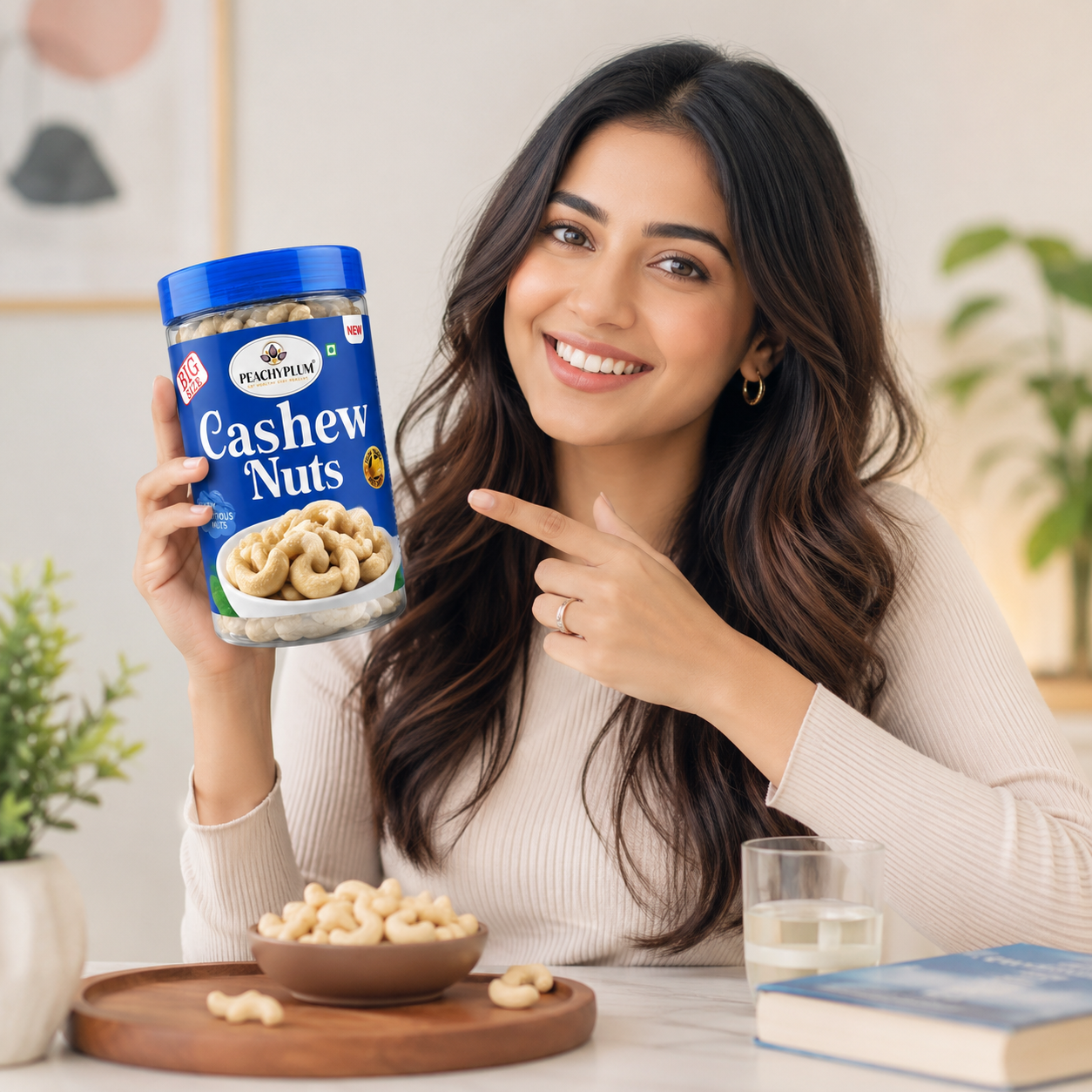 Premium Cashews W140, Jumbo Whole Kaju, 500g, High Protein, Cholesterol Free, Trans Fat Free, Source of Dietary Fibre