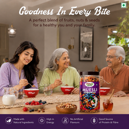 Muesli 400g | Crunchy Breakfast Cereal with Fruits, Nuts & Seeds