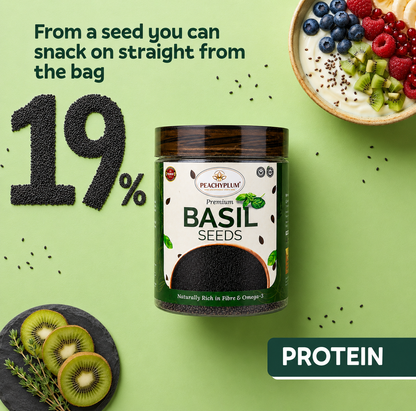 Basil Seeds 300 g I Seeds for Weight Management | Rich in Omega-3 fatty acids, amino acids & fibre (Pack of 1)