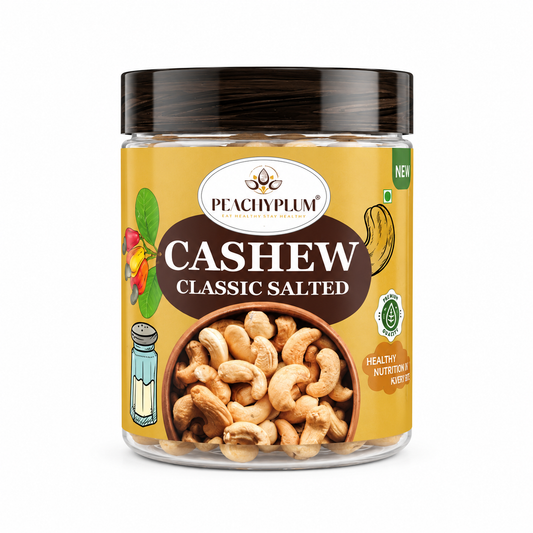 Salted Roasted Cashews 200g | Premium Kaju, Crunchy Protein-Rich Snack