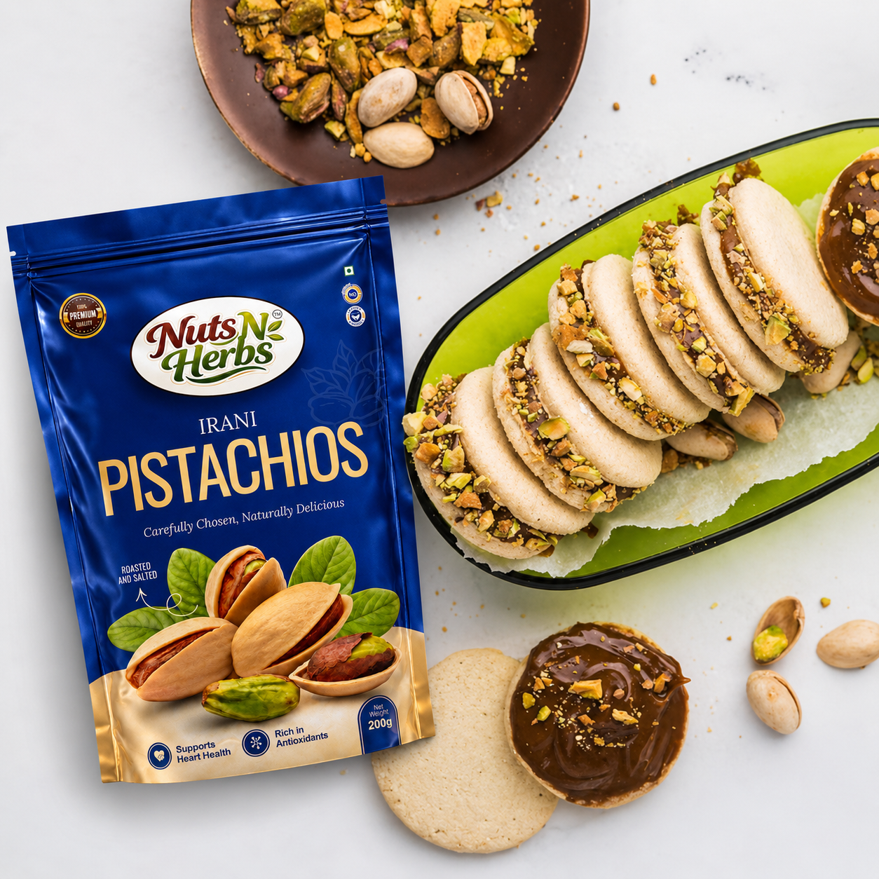Roasted & Salted Pistachios 250g | Premium Shelled Pista